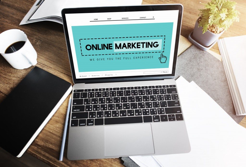 Online marketing homepage website