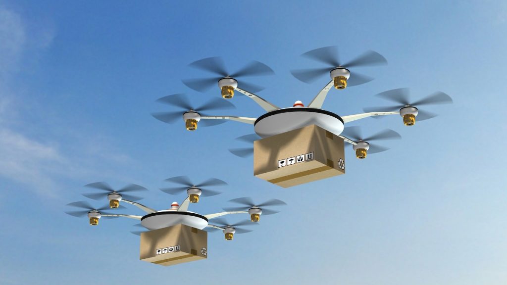 drones delivering